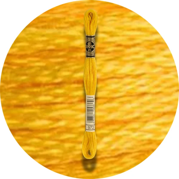 DMC Mouliné Spécial 25 Broderigarn, Ensfarvet, Røde/Gule/Orange nuancer